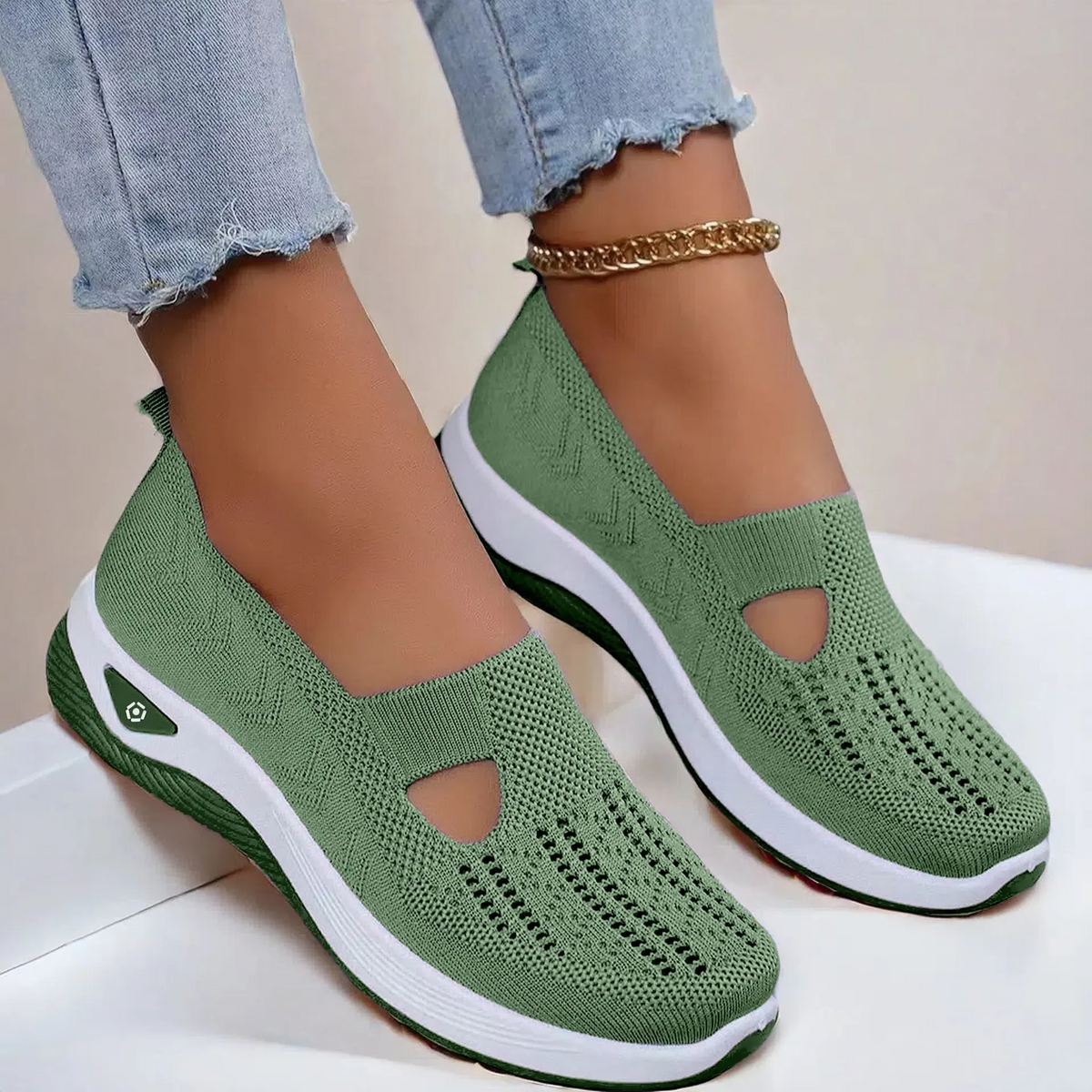 Zapatillas Comfort Transpirables Antideslizantes en color verde