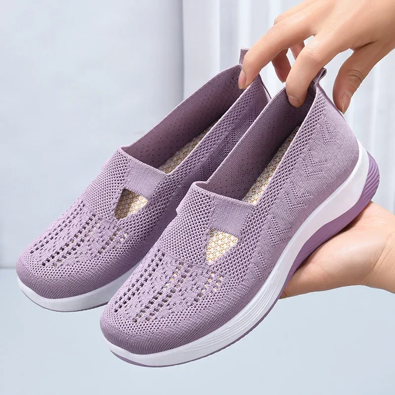 Zapatillas Comfort Transpirables Antideslizantes en color lila claro