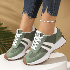 Zapatillas Retro con Plataforma de 4 cm en color verde