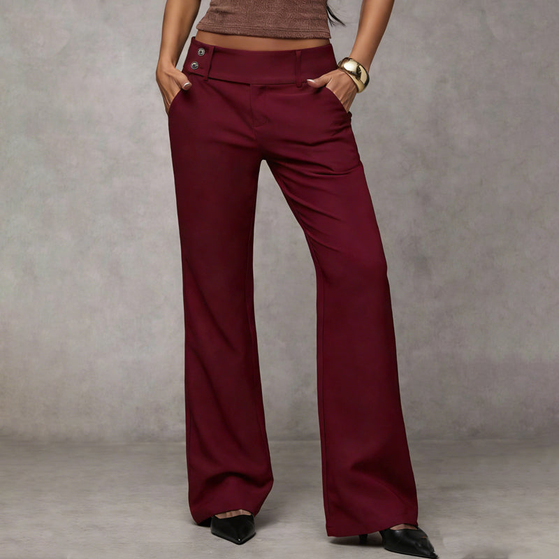 Pantalón de Traje Acampanado de Tiro Alto – imagen 4