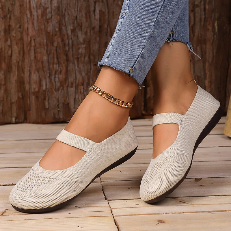 Bailarinas de Punto Transpirables en color beige